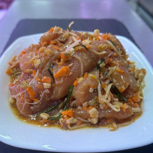 straccetti di pollo thai con verdure, soi